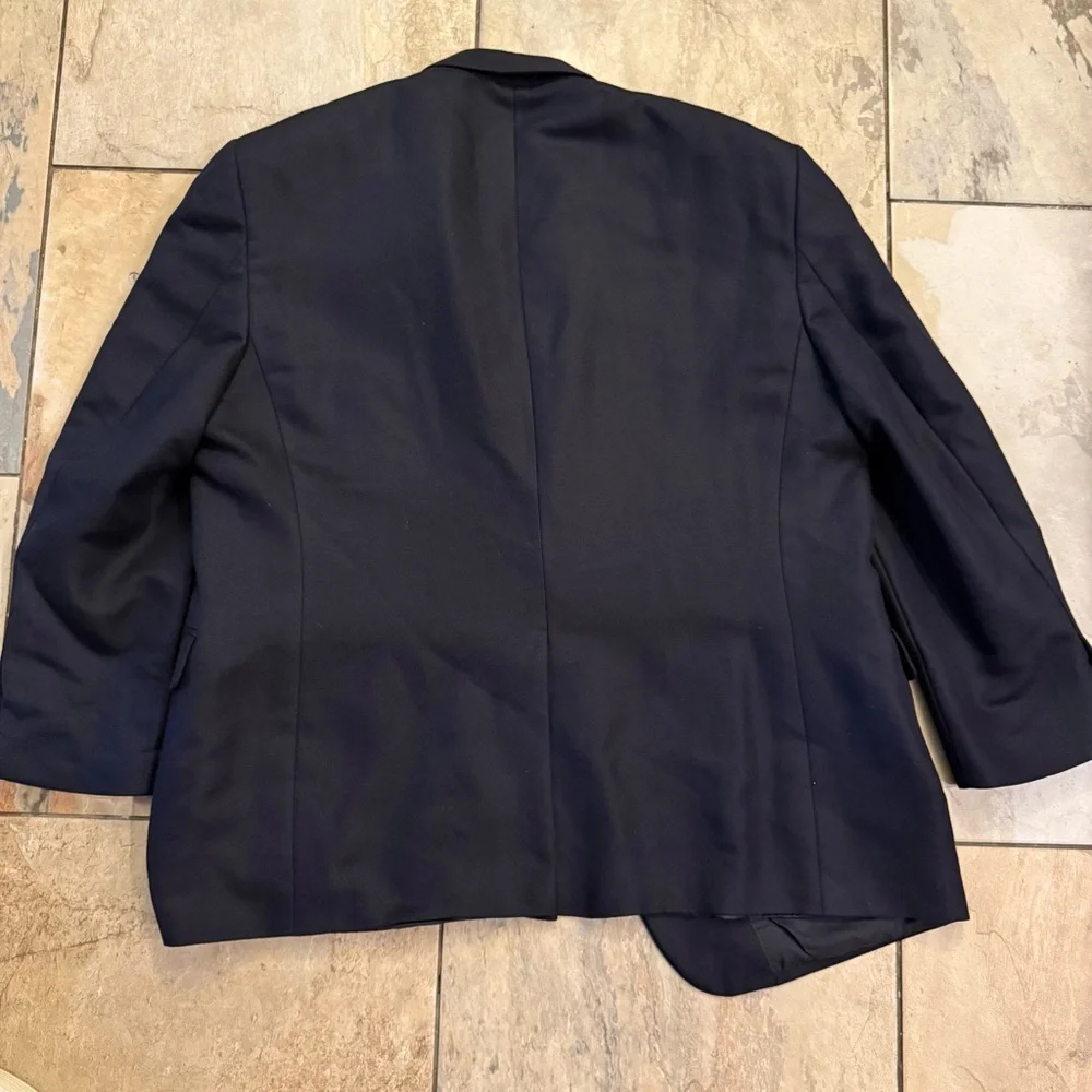 Jos. A Bank Dark Blue Suit Jacket Blazer Silk and‎ Camelhair Size 48R